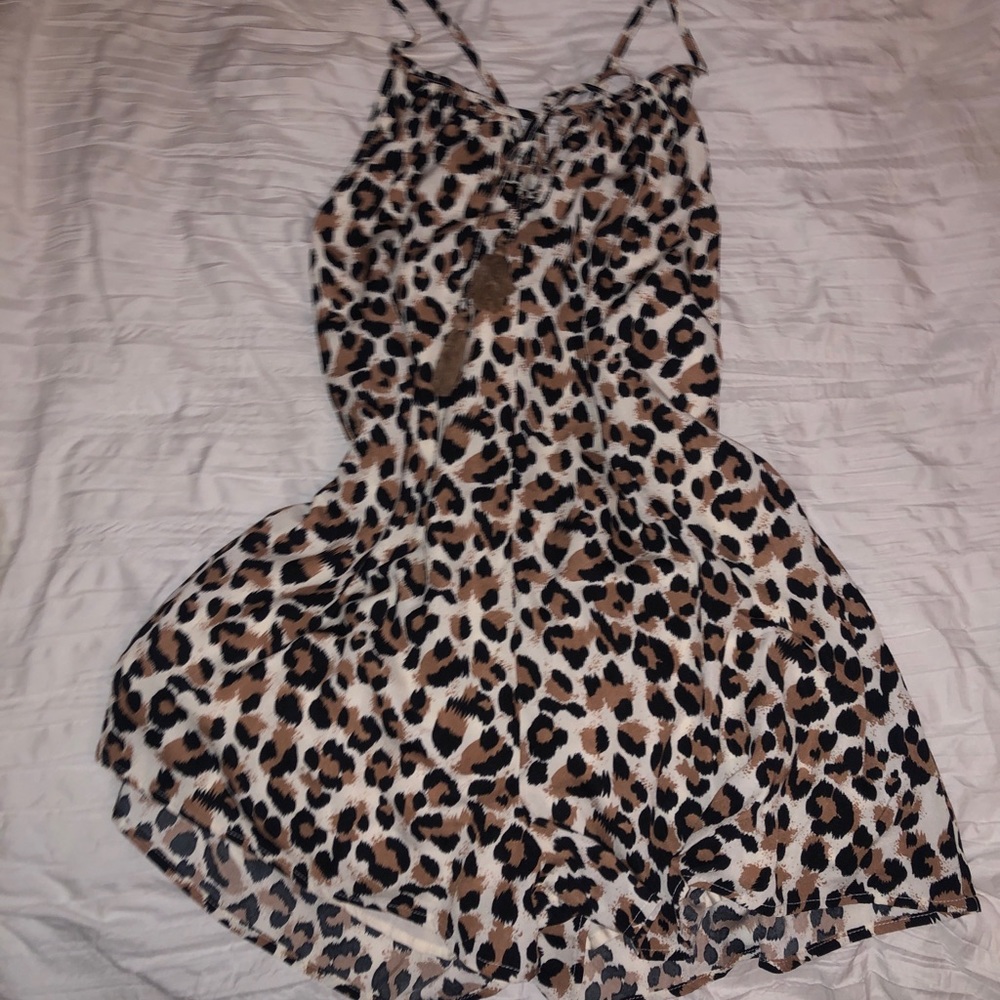 Cheetah print romper